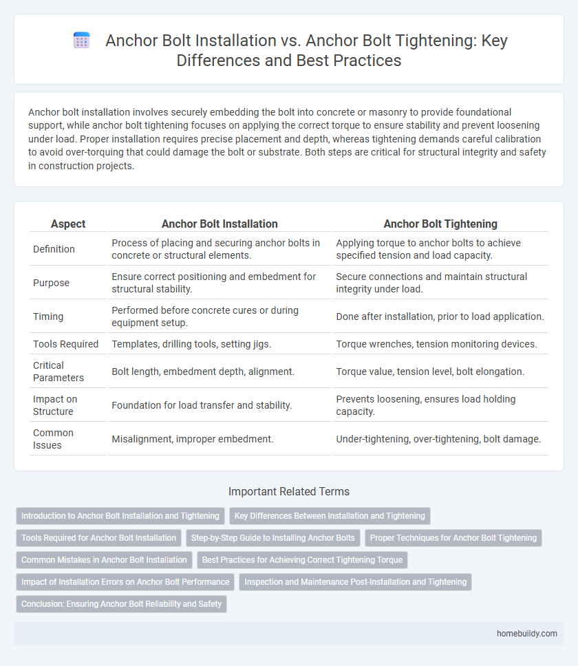Anchor Bolt Installation vs. Anchor Bolt Tightening: Key Differences and Best Practices