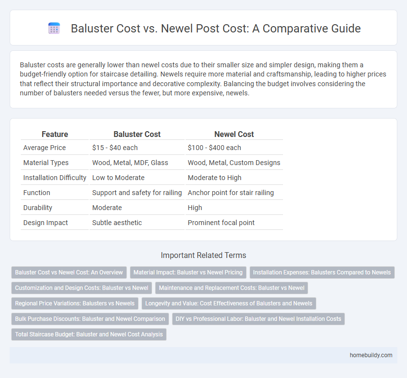 Baluster Cost vs. Newel Post Cost: A Comparative Guide