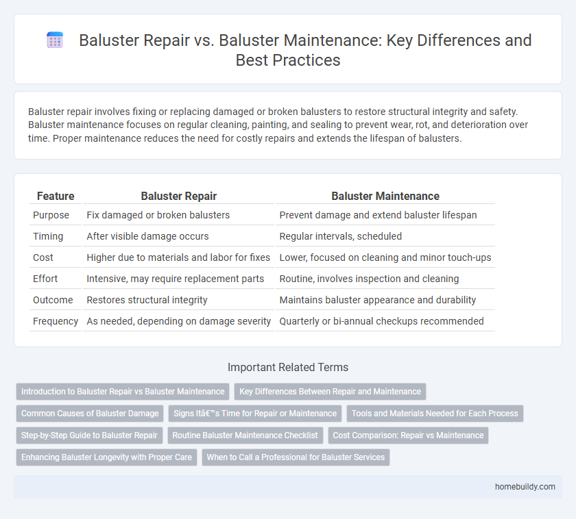 Baluster Repair vs. Baluster Maintenance: Key Differences and Best Practices