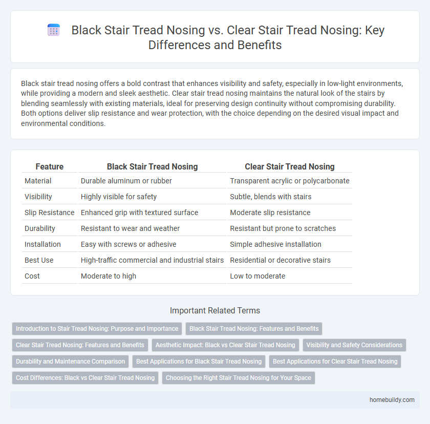 Black Stair Tread Nosing vs. Clear Stair Tread Nosing: Key Differences and Benefits