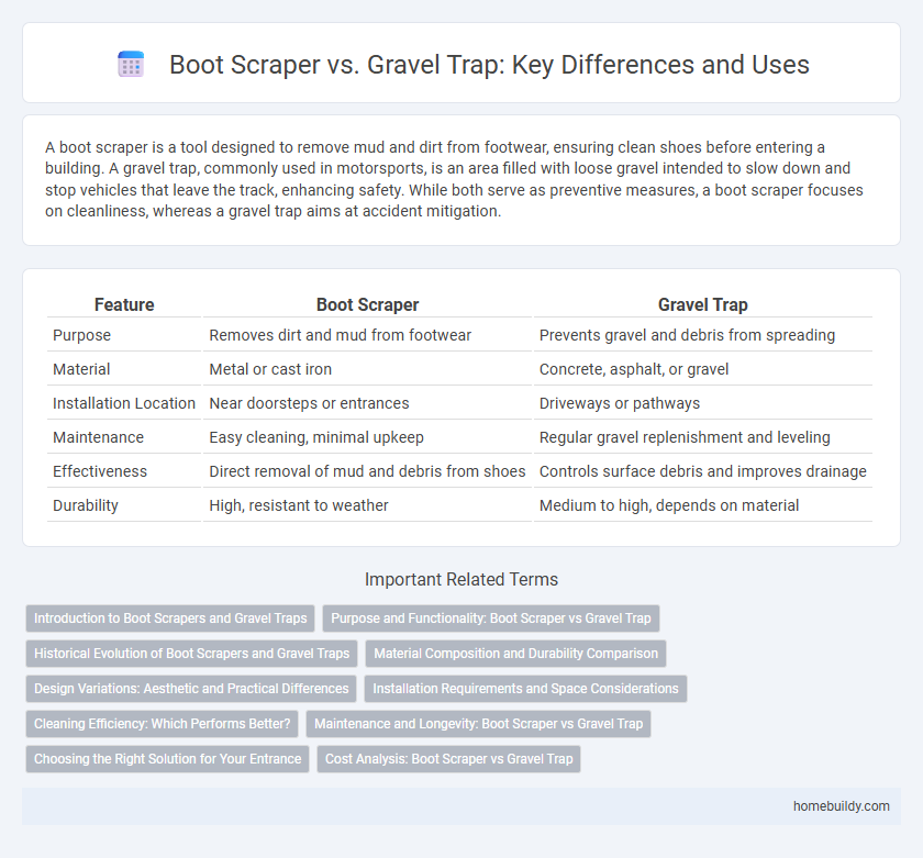 Boot Scraper vs. Gravel Trap: Key Differences and Uses