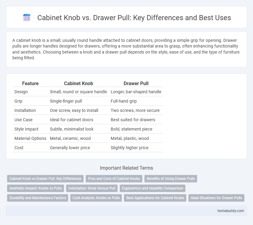 Cabinet Knob vs. Drawer Pull: Key Differences and Best Uses