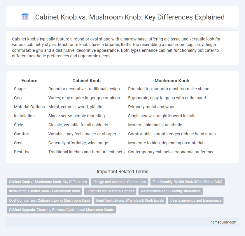 Cabinet Knob vs. Mushroom Knob: Key Differences Explained
