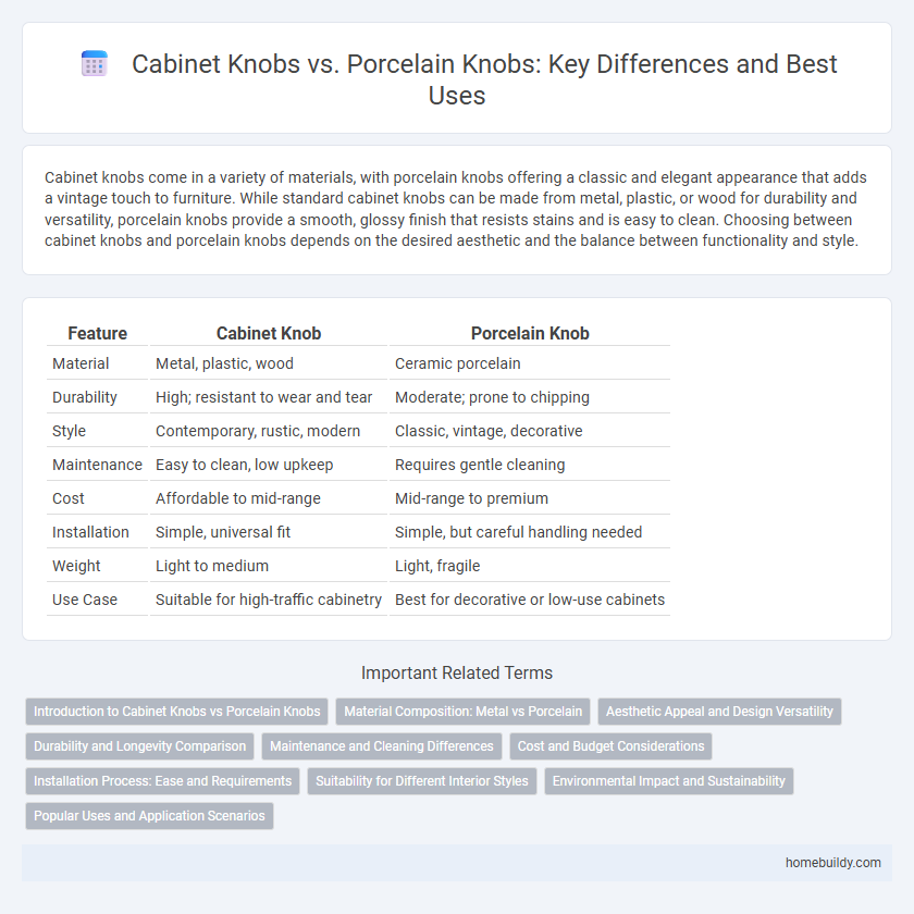 Cabinet Knobs vs. Porcelain Knobs: Key Differences and Best Uses