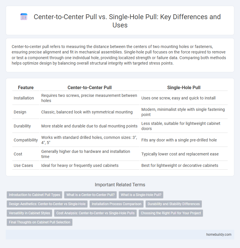 Center-to-Center Pull vs. Single-Hole Pull: Key Differences and Uses
