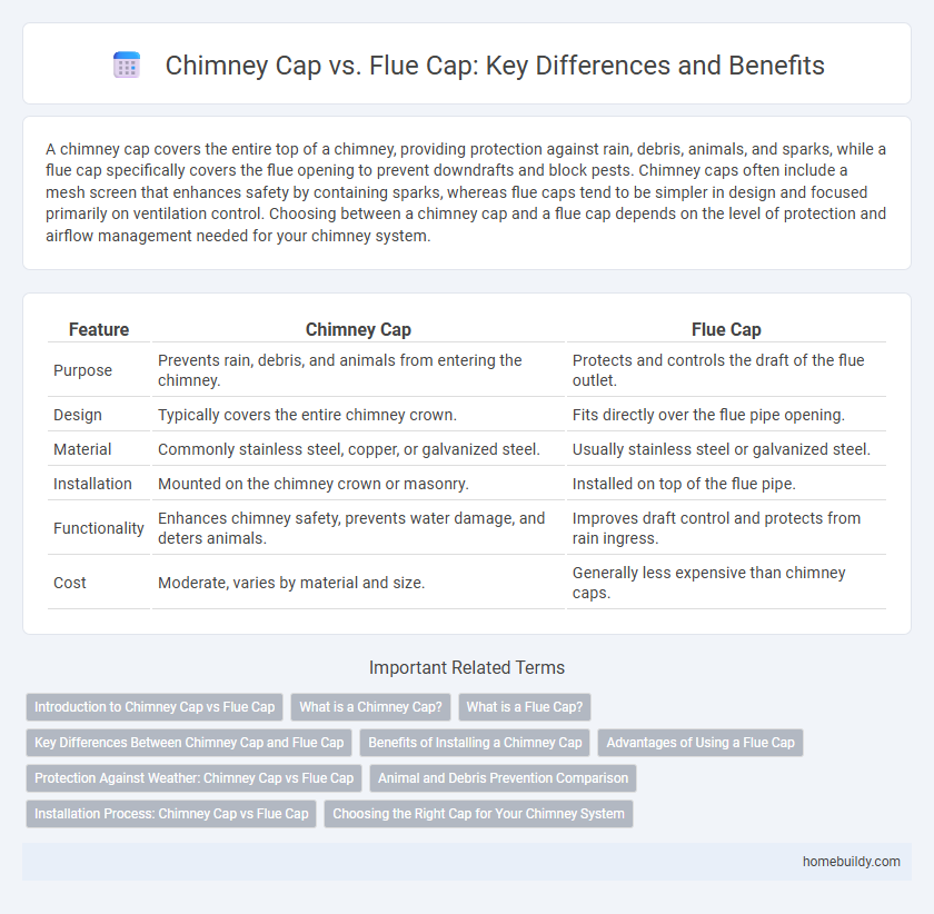 Chimney Cap vs. Flue Cap: Key Differences and Benefits