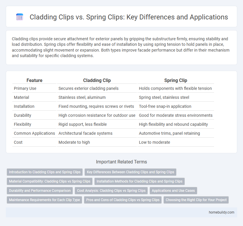 Cladding Clips vs. Spring Clips: Key Differences and Applications