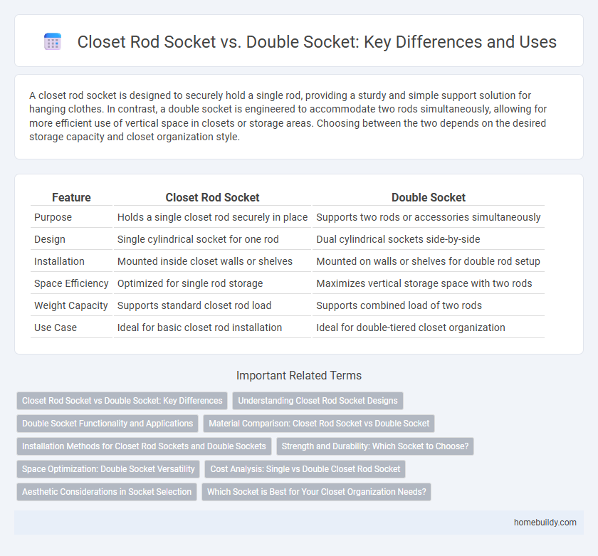 Closet Rod Socket vs. Double Socket: Key Differences and Uses