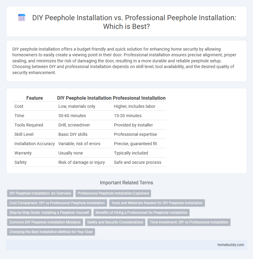 DIY Peephole Installation vs. Professional Peephole Installation: Which is Best?