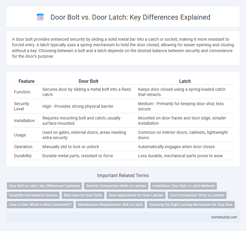 Door Bolt vs. Door Latch: Key Differences Explained