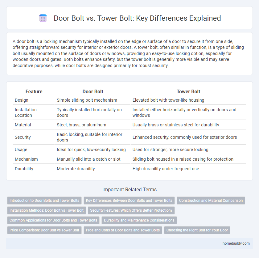 Door Bolt vs. Tower Bolt: Key Differences Explained