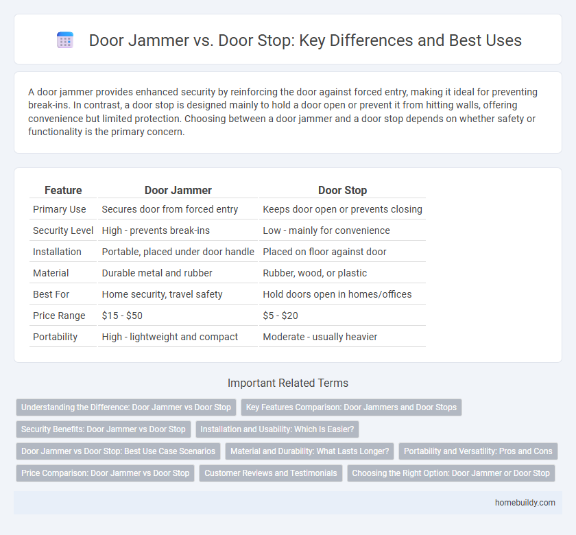 Door Jammer vs. Door Stop: Key Differences and Best Uses