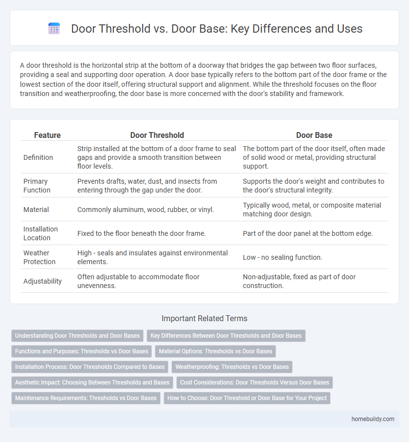 Door Threshold vs. Door Base: Key Differences and Uses