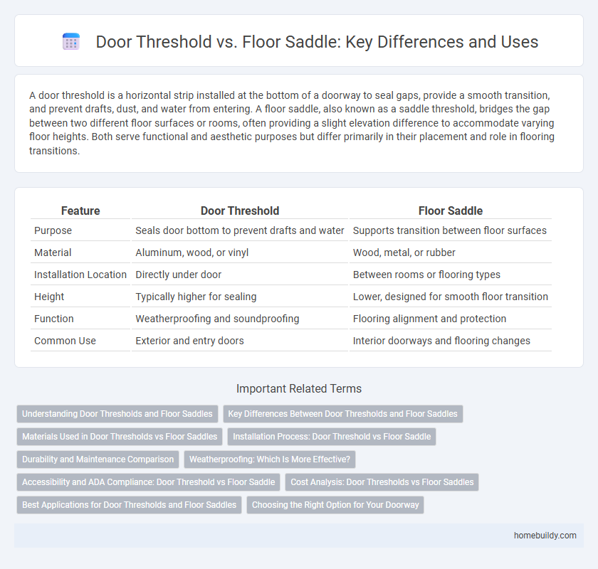 Door Threshold vs. Floor Saddle: Key Differences and Uses