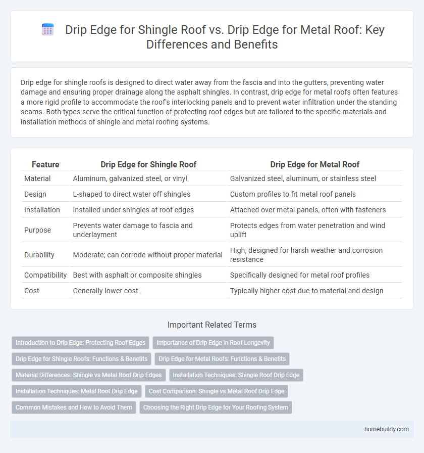 Drip Edge for Shingle Roof vs. Drip Edge for Metal Roof: Key Differences and Benefits