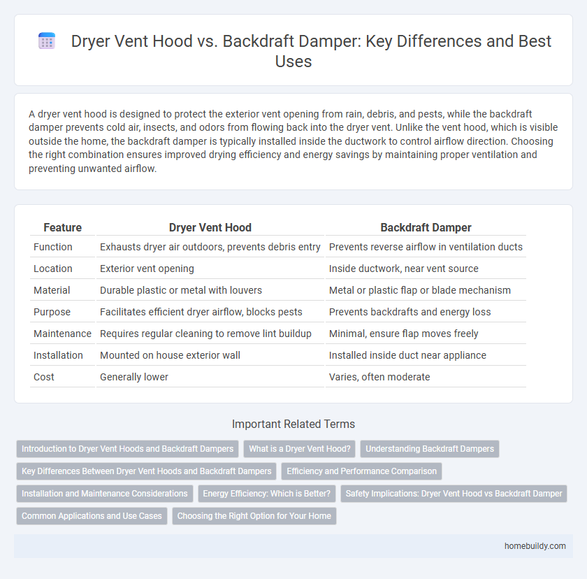 Dryer Vent Hood vs. Backdraft Damper: Key Differences and Best Uses