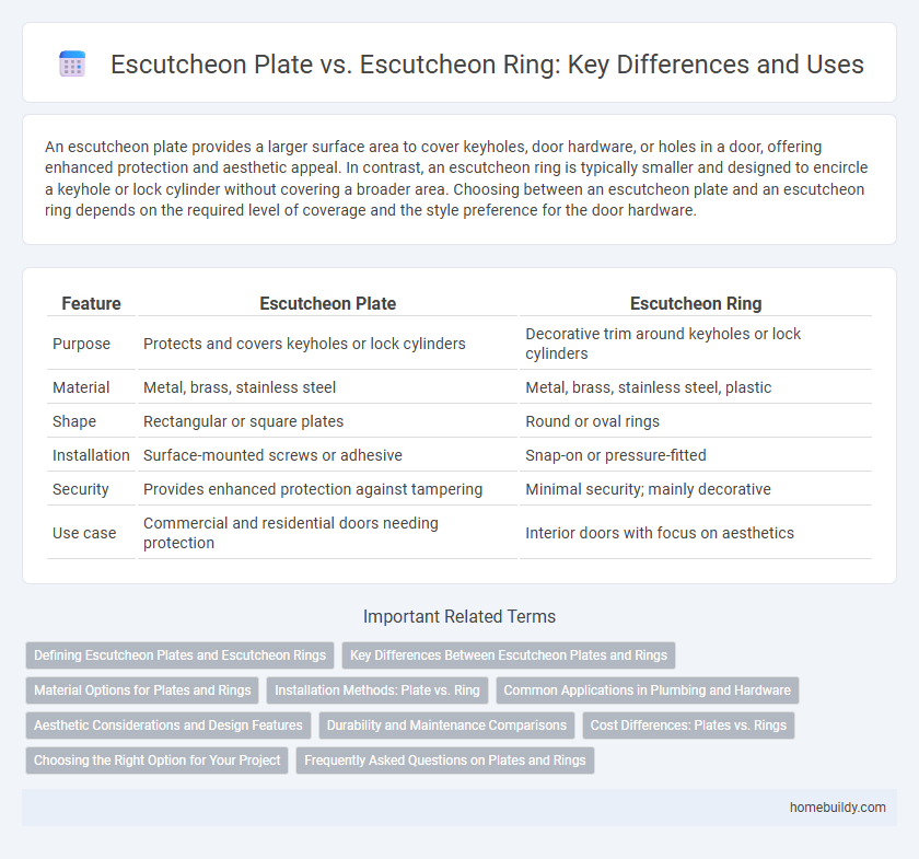 Escutcheon Plate vs. Escutcheon Ring: Key Differences and Uses