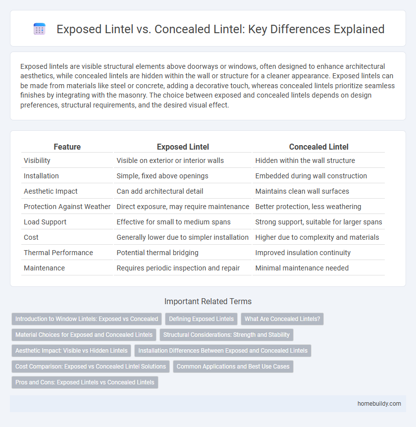 Exposed Lintel vs. Concealed Lintel: Key Differences Explained
