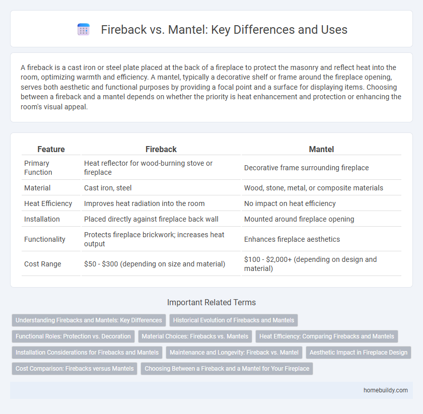 Fireback vs. Mantel: Key Differences and Uses