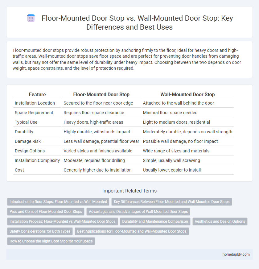 Floor-Mounted Door Stop vs. Wall-Mounted Door Stop: Key Differences and Best Uses