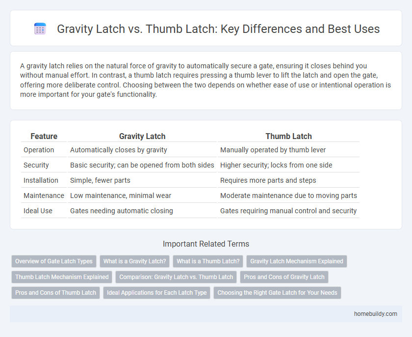 Gravity Latch vs. Thumb Latch: Key Differences and Best Uses