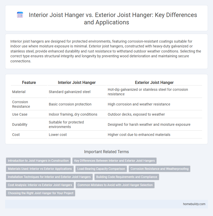 Interior Joist Hanger vs. Exterior Joist Hanger: Key Differences and Applications
