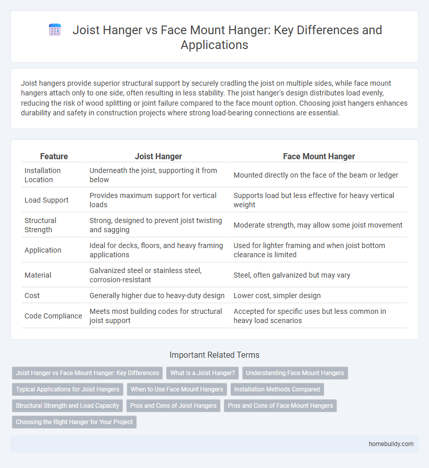 Joist Hanger vs Face Mount Hanger: Key Differences and Applications