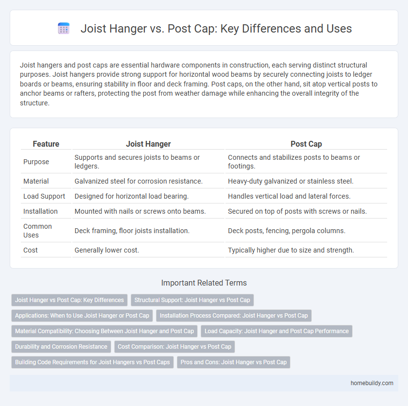 Joist Hanger vs. Post Cap: Key Differences and Uses