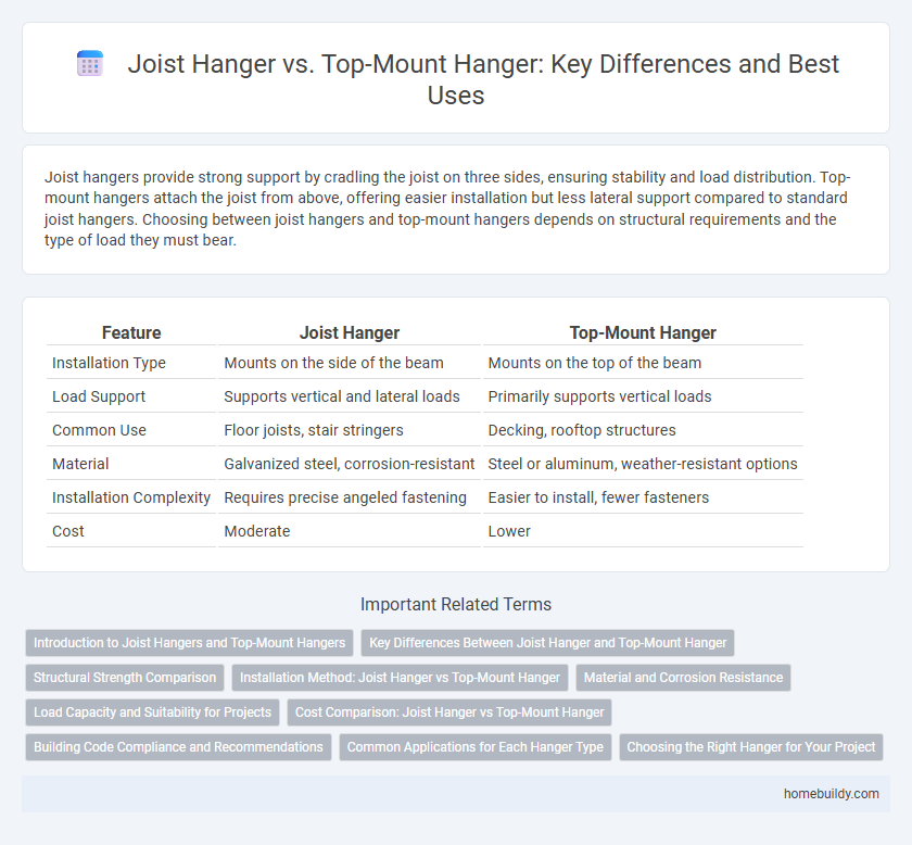 Joist Hanger vs. Top-Mount Hanger: Key Differences and Best Uses