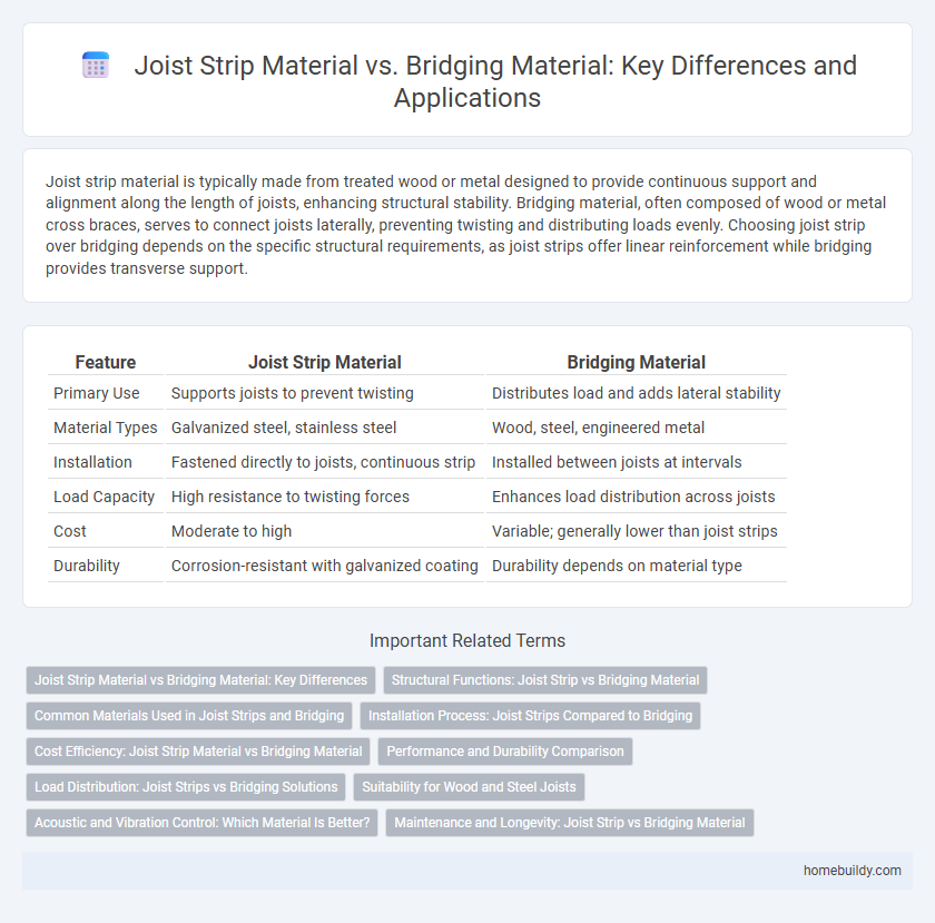 Joist Strip Material vs. Bridging Material: Key Differences and Applications