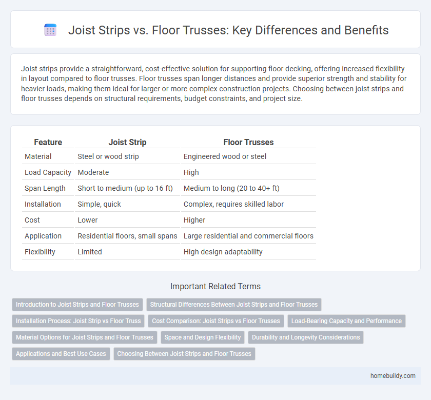 Joist Strips vs. Floor Trusses: Key Differences and Benefits