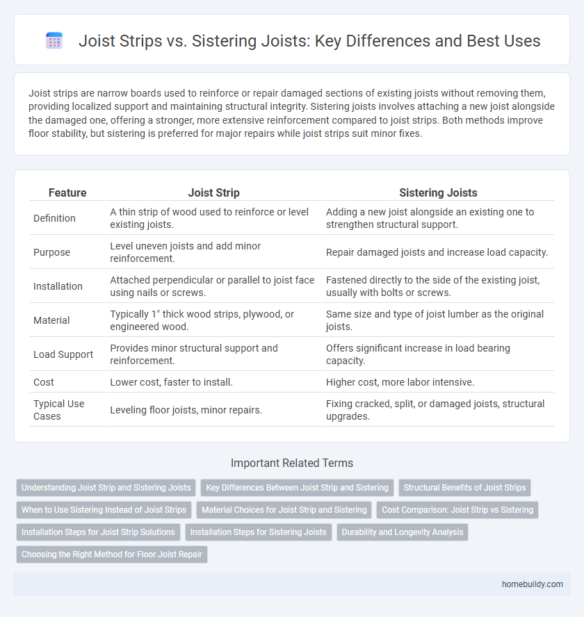 Joist Strips vs. Sistering Joists: Key Differences and Best Uses