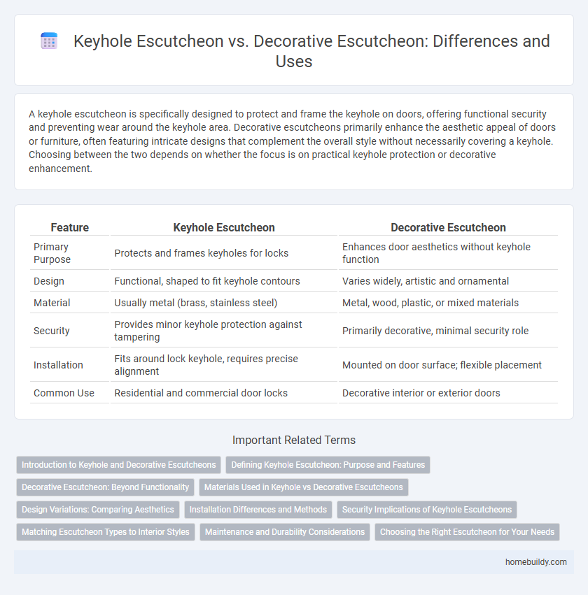 Keyhole Escutcheon vs. Decorative Escutcheon: Differences and Uses