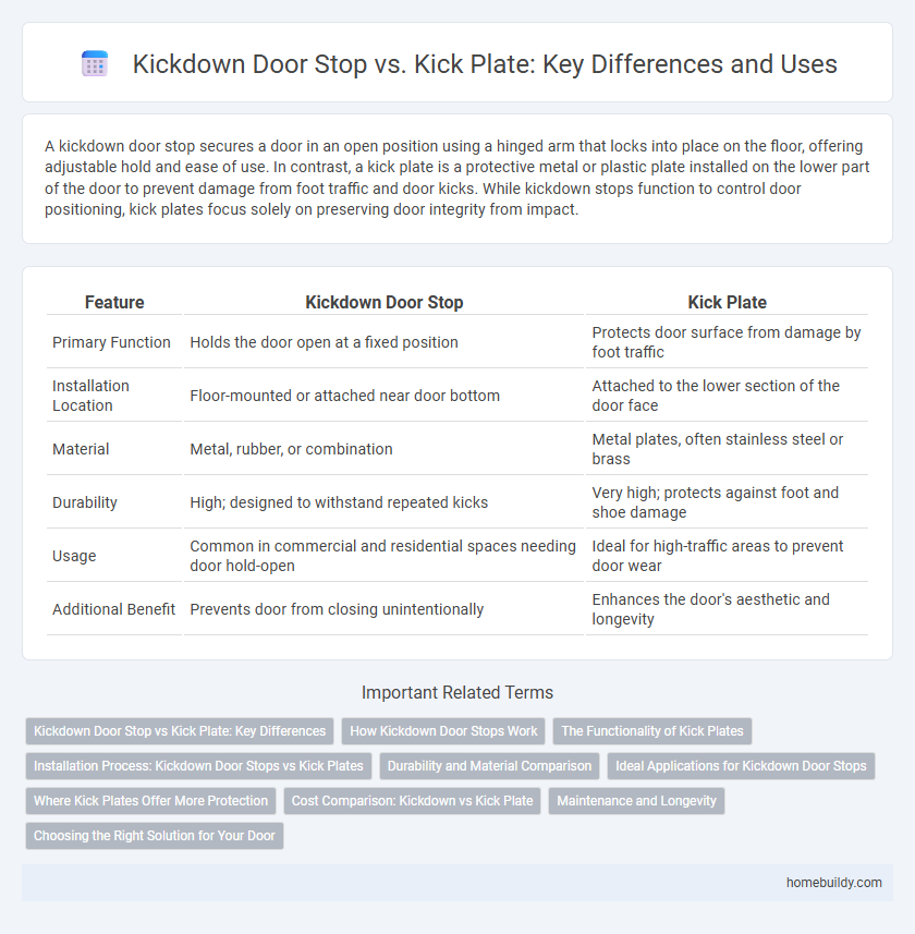 Kickdown Door Stop vs. Kick Plate: Key Differences and Uses