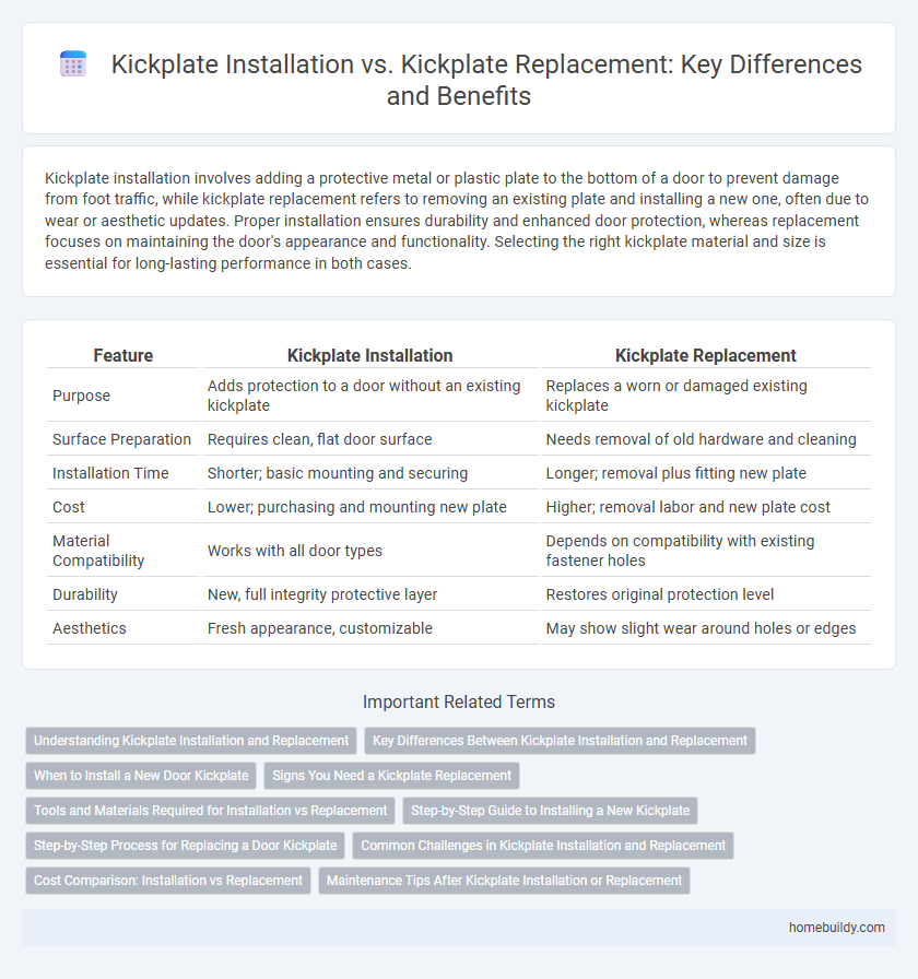 Kickplate Installation vs. Kickplate Replacement: Key Differences and Benefits
