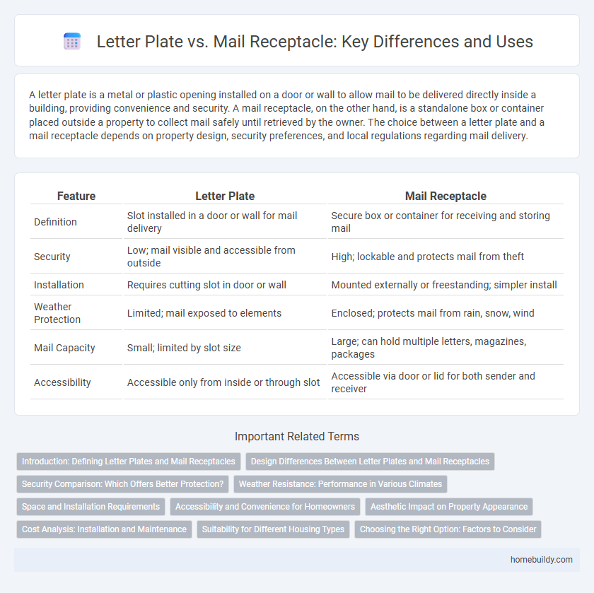 Letter Plate vs. Mail Receptacle: Key Differences and Uses