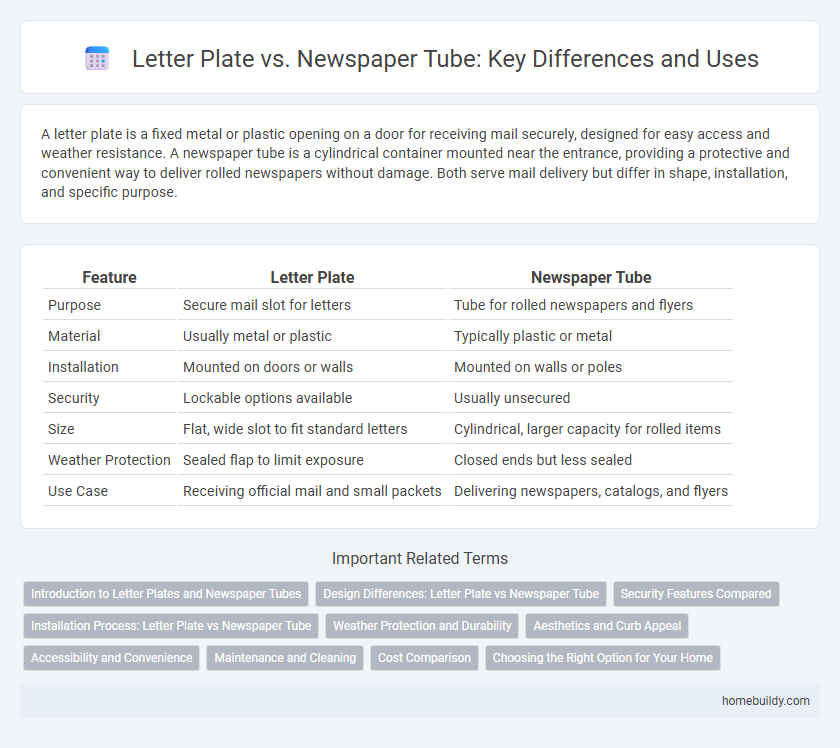 Letter Plate vs. Newspaper Tube: Key Differences and Uses