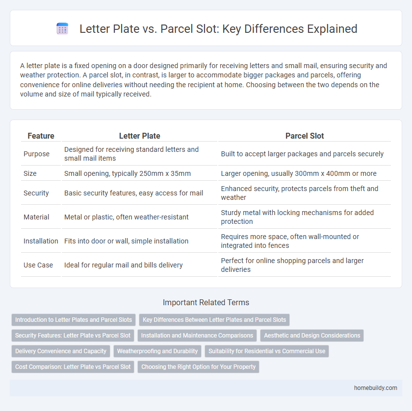 Letter Plate vs. Parcel Slot: Key Differences Explained