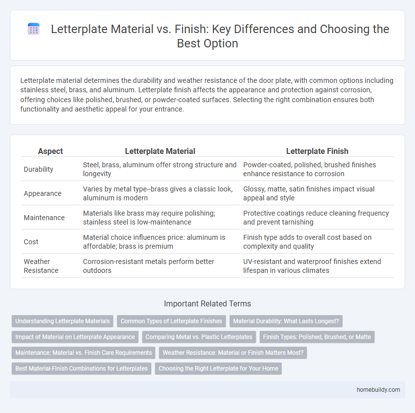 Letterplate Material vs. Finish: Key Differences and Choosing the Best Option