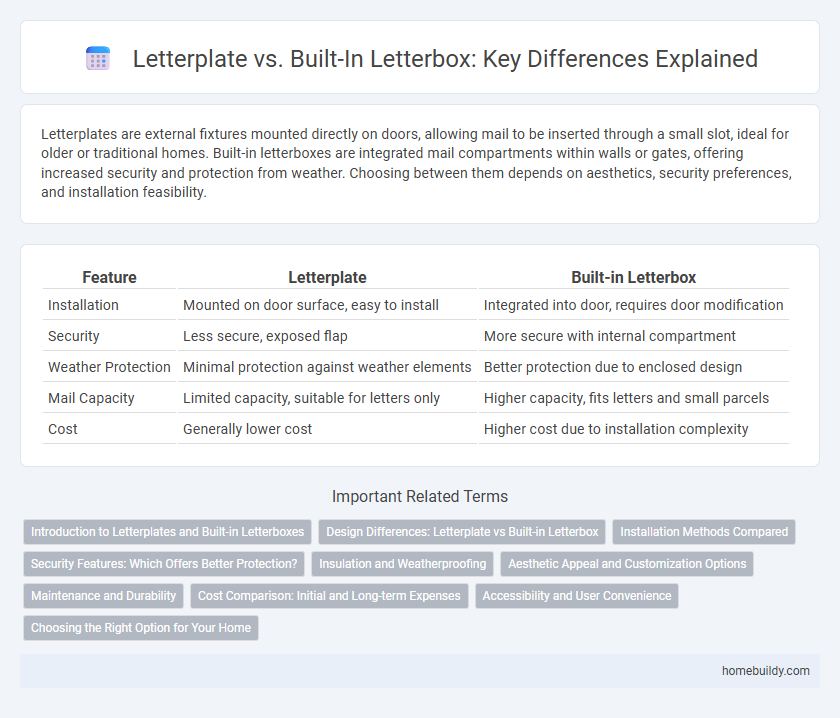 Letterplate vs. Built-In Letterbox: Key Differences Explained