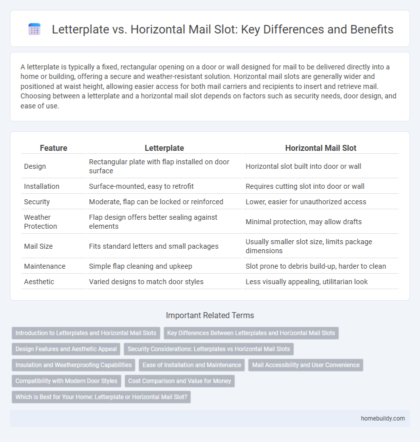 Letterplate vs. Horizontal Mail Slot: Key Differences and Benefits