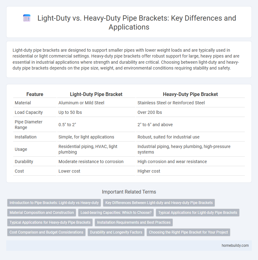 Light-Duty vs. Heavy-Duty Pipe Brackets: Key Differences and Applications