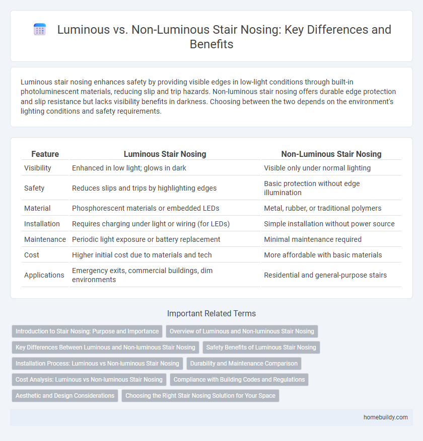 Luminous vs. Non-Luminous Stair Nosing: Key Differences and Benefits