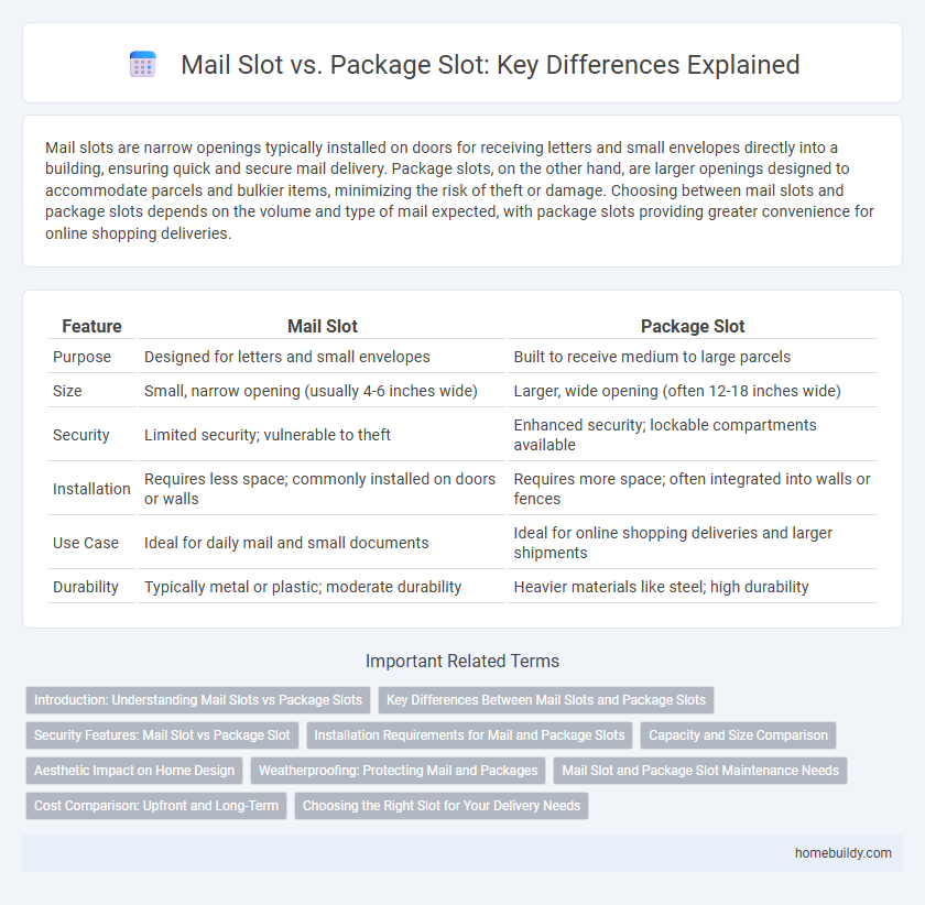 Mail Slot vs. Package Slot: Key Differences Explained