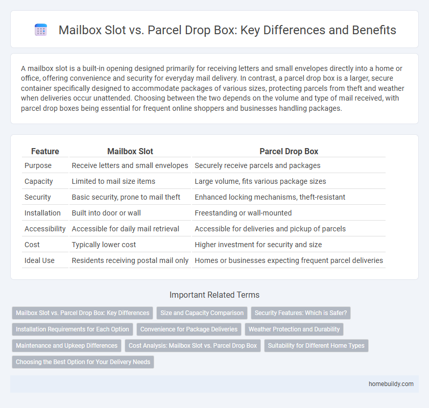 Mailbox Slot vs. Parcel Drop Box: Key Differences and Benefits
