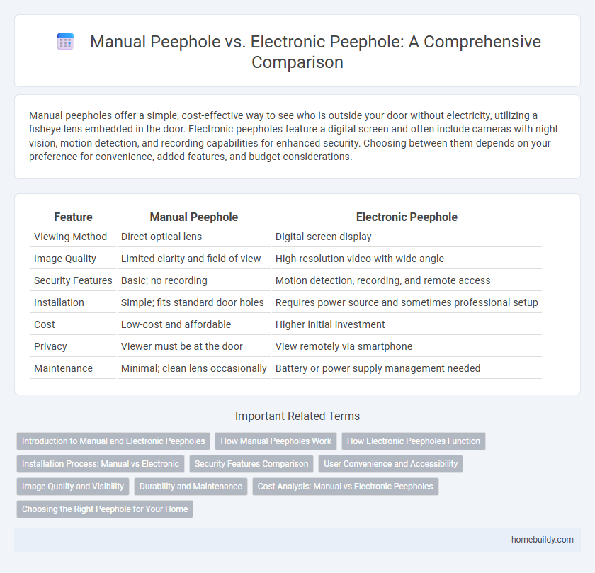Manual Peephole vs. Electronic Peephole: A Comprehensive Comparison