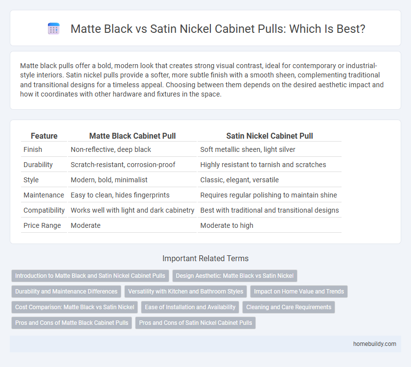 Matte Black vs Satin Nickel Cabinet Pulls: Which Is Best?