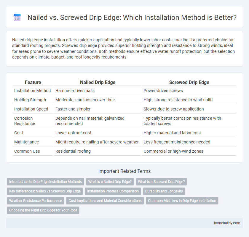 Nailed vs. Screwed Drip Edge: Which Installation Method is Better?