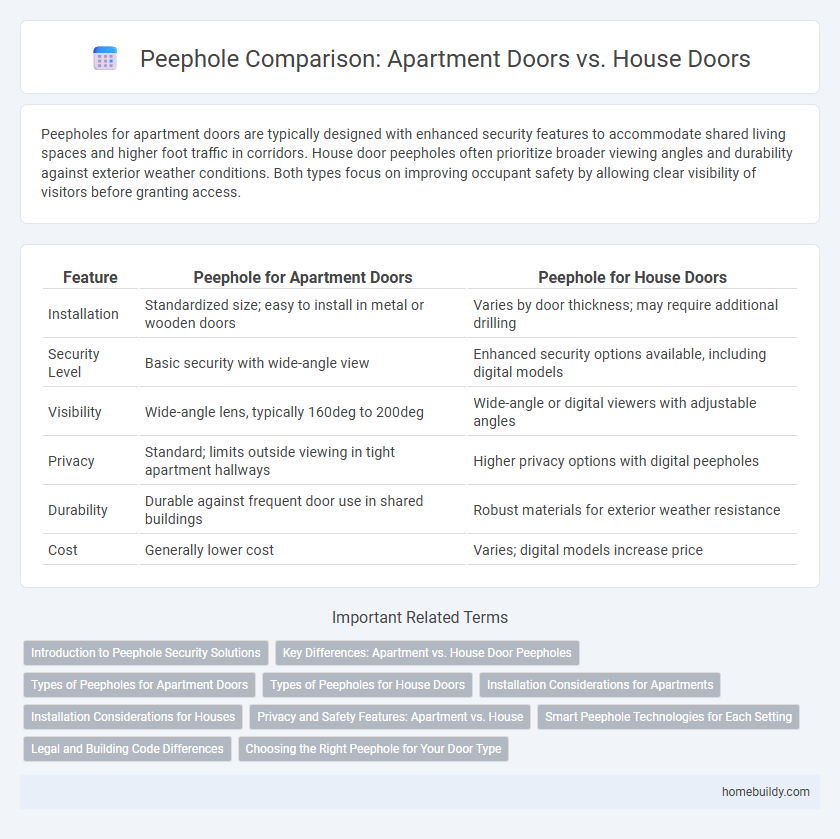 Peephole Comparison: Apartment Doors vs. House Doors