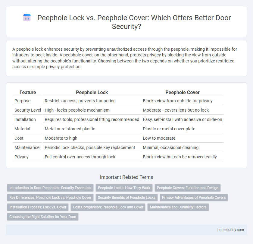 Peephole Lock vs. Peephole Cover: Which Offers Better Door Security?